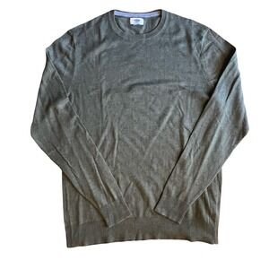 Old Navy Mens Olive Green Heather Crew Neck Cotton Blend Knit Sweater Size M